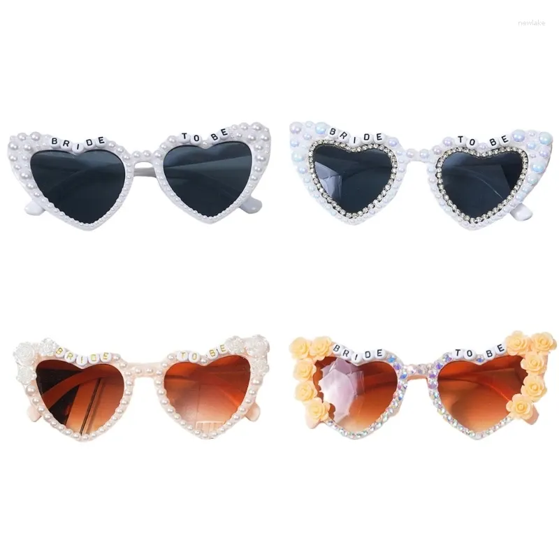 Sonnenbrille 652F Hochzeit Party Bachelor Bride To Be Herzrahmen Mädchen Behänge Nasenbrille Rock Frau