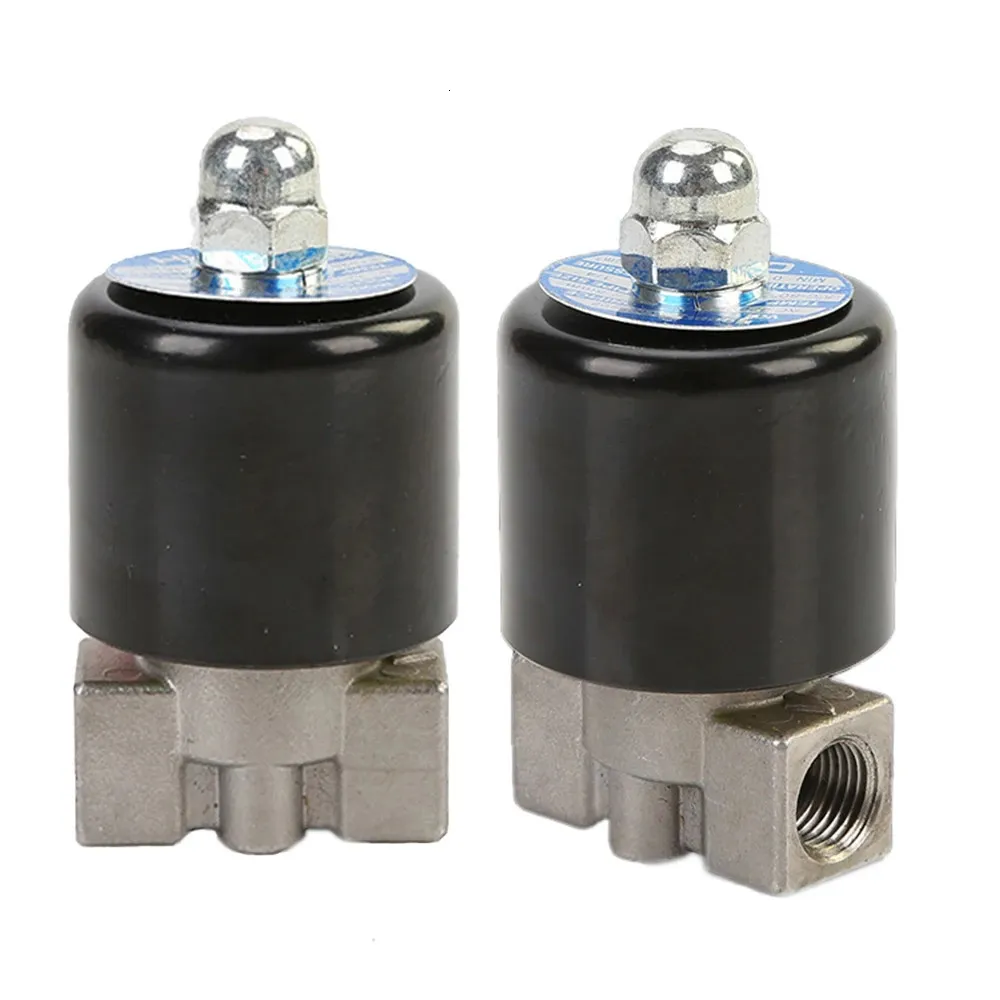 1/8 1/4 stainless solenoid DN8 Normally Closed/Open Stainless Steel Solenoid 110V 220V 12V 24V 240104