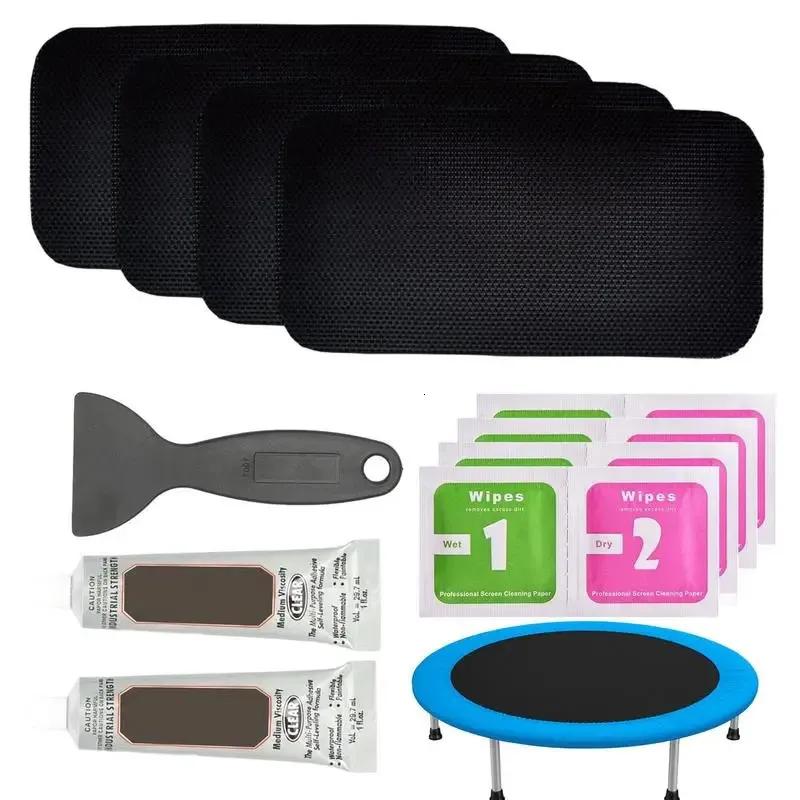 Replacement Rectangular Repair Patches Trampoline Patch Repair Kit With Glue Trampoline Parts For Fixing Most Types Of Hole 240104