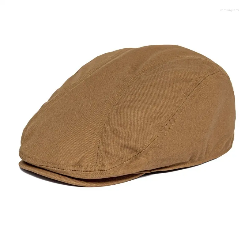 Berets 2024 Męskie Cotton Sboy Caps Wysokiej jakości klasyczny Flat Cap Gatsby Ivy Golf Cabbies Kapelusz dla mężczyzn ciężarówki kierowcy