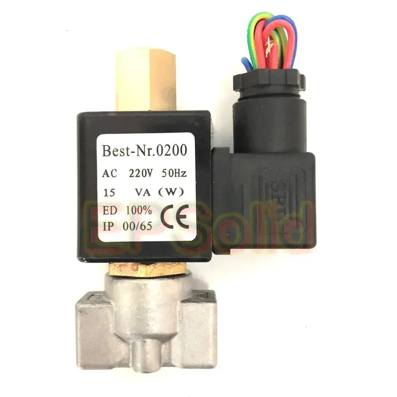 VX2120-08-SS-NO 1/4 normalmente aberto corpo de aço inoxidável 2 vias óleo ácido solenóide AC220V DC12V 240104