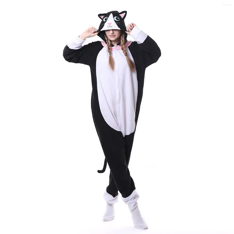 Dames nachtkleding cartoon pyjama polar fleece lange mouwen paar herfst en winter homewear mode overalls