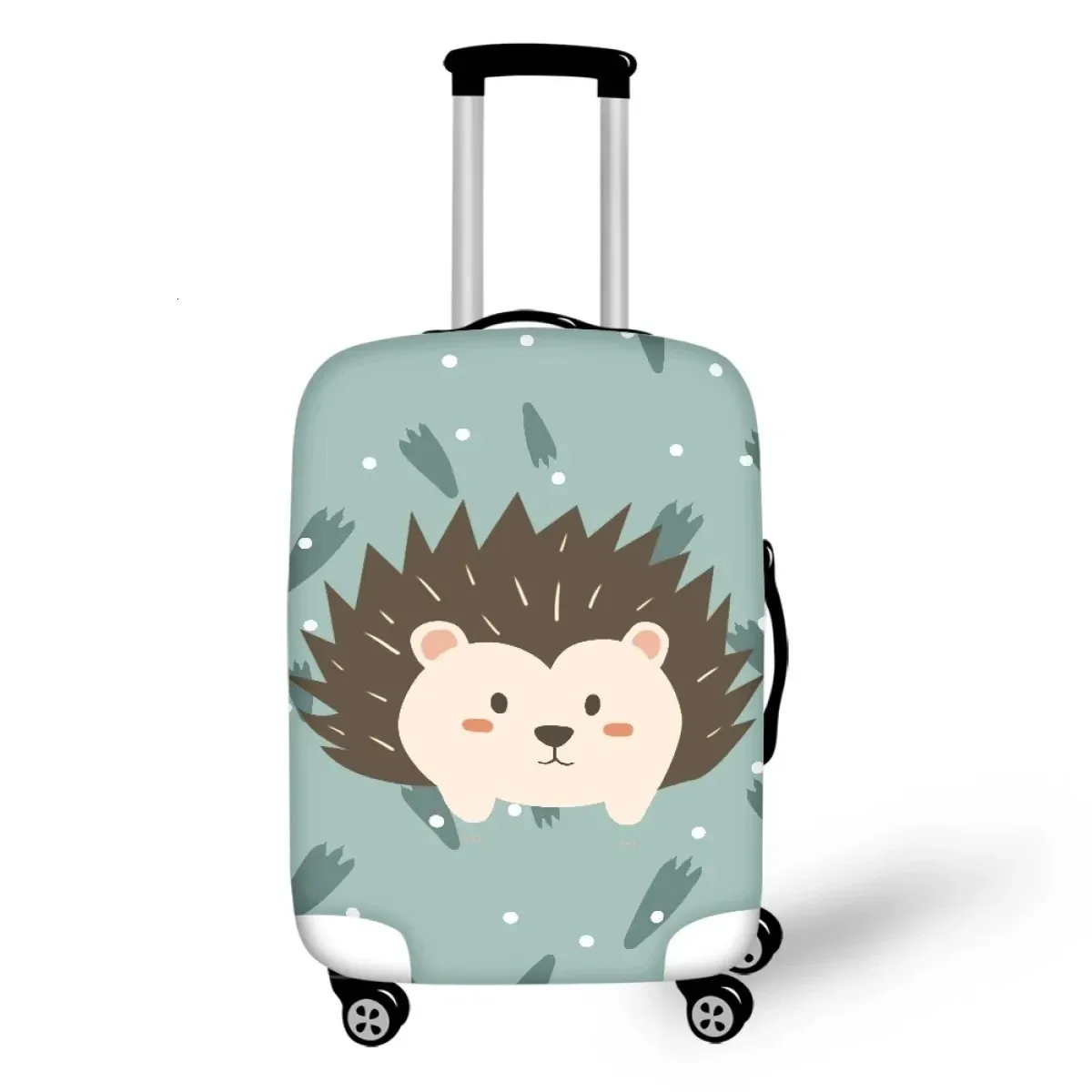 Kawaii Cartoon Pineapple Hedgehog Kids Luggage Bag Protect Cover Waterproof Stretchable Travel Suitcase Sutiable for 1832 Inch 240105