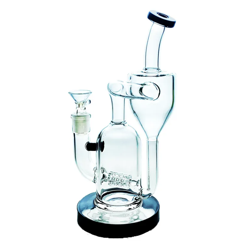 Kopfige Glasbongs Shisha/Recyclingöl-Bohrgerät Glasrauchpistole Wasserrohr GB-404 14mm