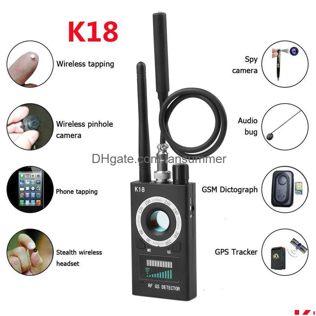 Kameredetektor K18 1MHz65GHz MTifunction Antispy GSM O Bug Finder GPS Signal Lens RF Tracker Detect Wireless 230221 Drop Delivery DHCSY