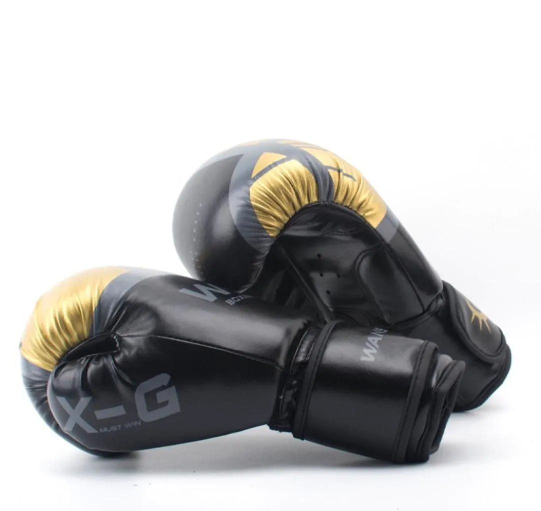 High Quality Adults Boxing Gloves Leather Mma Muay Thai Boxe De Luva Mitts Sanda Equipments8 10 12 6oz Boks2702585