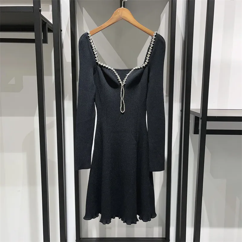 Elegant Square Neck Knit Dress - Slim-Fit Long Sleeve Bodycon, Diamond Detail, Versatile Women's Dress, Perfect for Day & Night from Dhgate Basic & Casual Dresses - price 78.61 Elegant Square Neck Knit Dress - Slim-Fit Long Sleeve Bodycon, Diamond Detail, Versatile Women's Dress, Perfect for Day & Night from Dhgate Basic & Casual Dresses - price 78.61