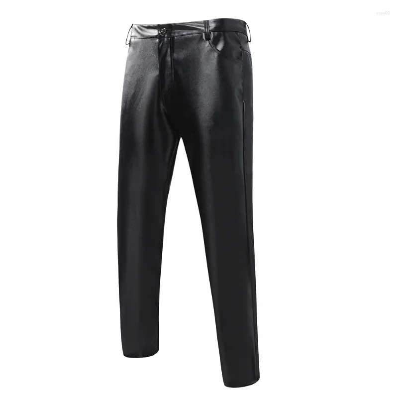 Men's Pants Upgrade Your Wardrobe With Faux Leather Pencil Skinny Dress Slim Fit Trousers Black Khaki Grey Blue Or Red