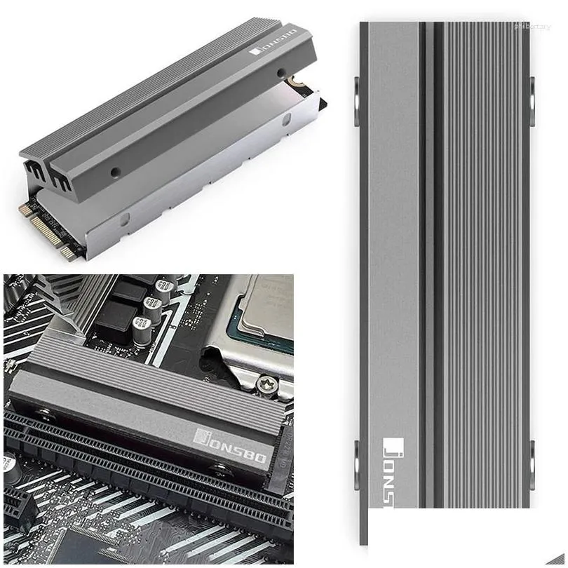 Fans Kühlungen Computer M.2 2280 Nvme SSD Kühler Aluminium Kühlkörper mit 2 x Thermal Pad Kühler Kühlkörper Kühlpads für Drive Drop Otmxh