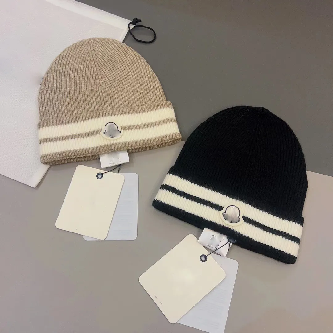 Fashion Luxury M Brand Designer Cashmere Hat fall winter new knitted wool cap knit cap bonnet warm beanie hats official version high quality 1:1 process