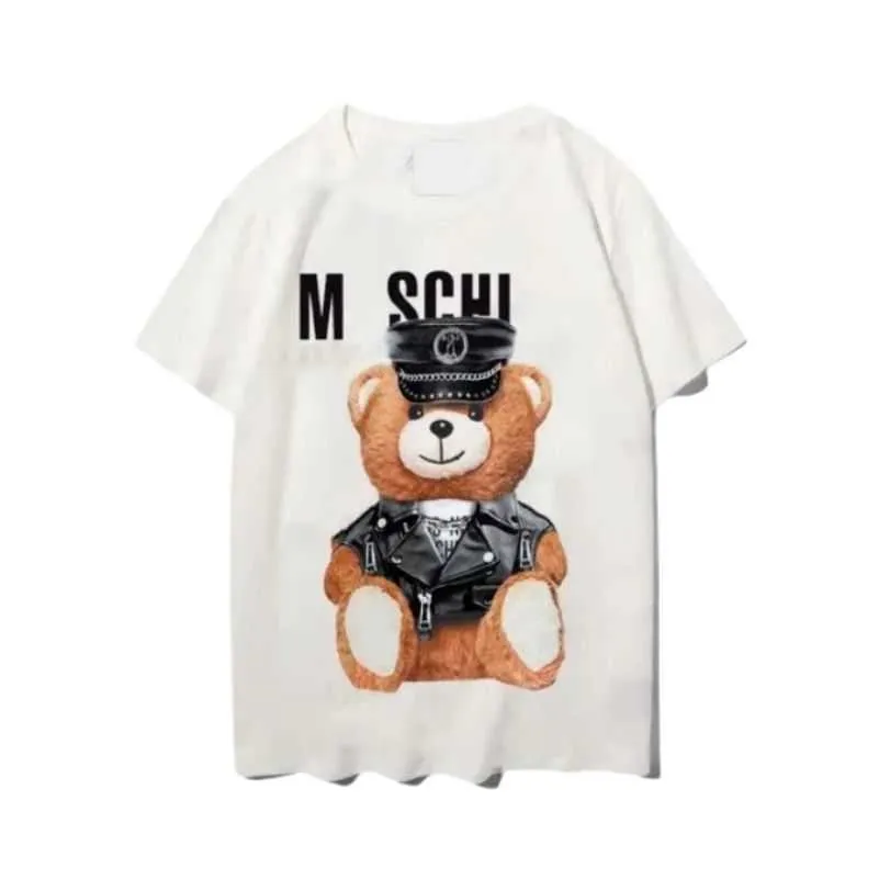 T-shirts pour hommes Moschino Designer Summer Marques de luxe italiennes Hommes et femmes Col rond Manches courtes Mode Imprimé Loose Fit Coton Outdoor Loisirs Top cc33