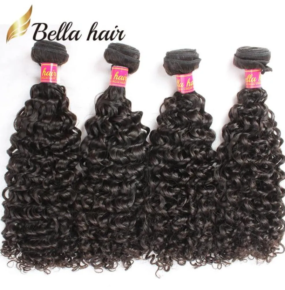 Bellahair Brazilian Hair Bundles Curly Human Hair Weft Extensions Curl Weaves 4pcslot Bundle Whole in Bulk48499144301728