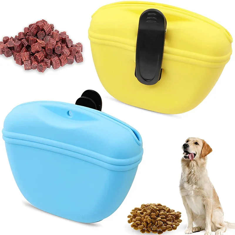Sacchetto In Silicone Per Addestramento Cani – Porta Snack A Mano Libera, Facile Da Pulire E Antiperdite