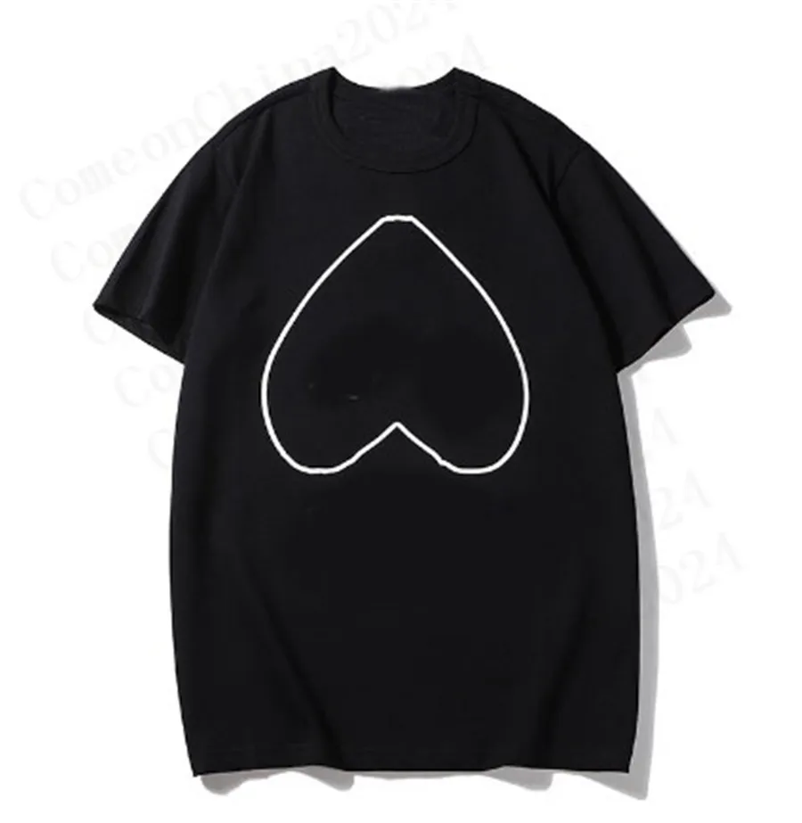 Fashion Brand Garcons CDG T shirt classics Designer lovers Mens women Love Heart Com Des Play Short Sleeve 100% Cotton Unisex Crew neck T-shirt Tee Hot Selling Tops