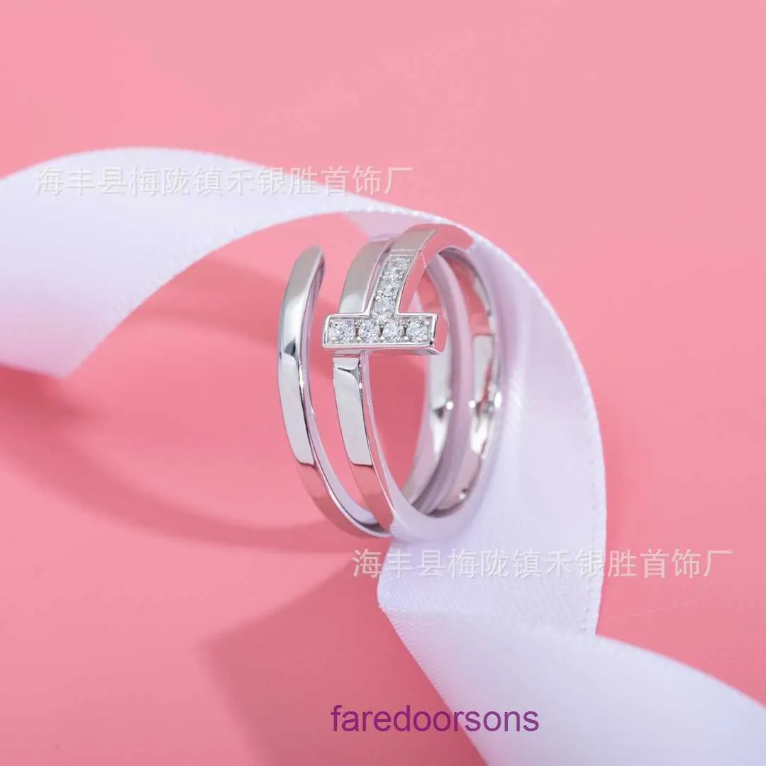 Tifannissm High Quality designer rings for sale T shaped diamond wrapped ring women with craftsmanship minimalist design high vers Have Original Box