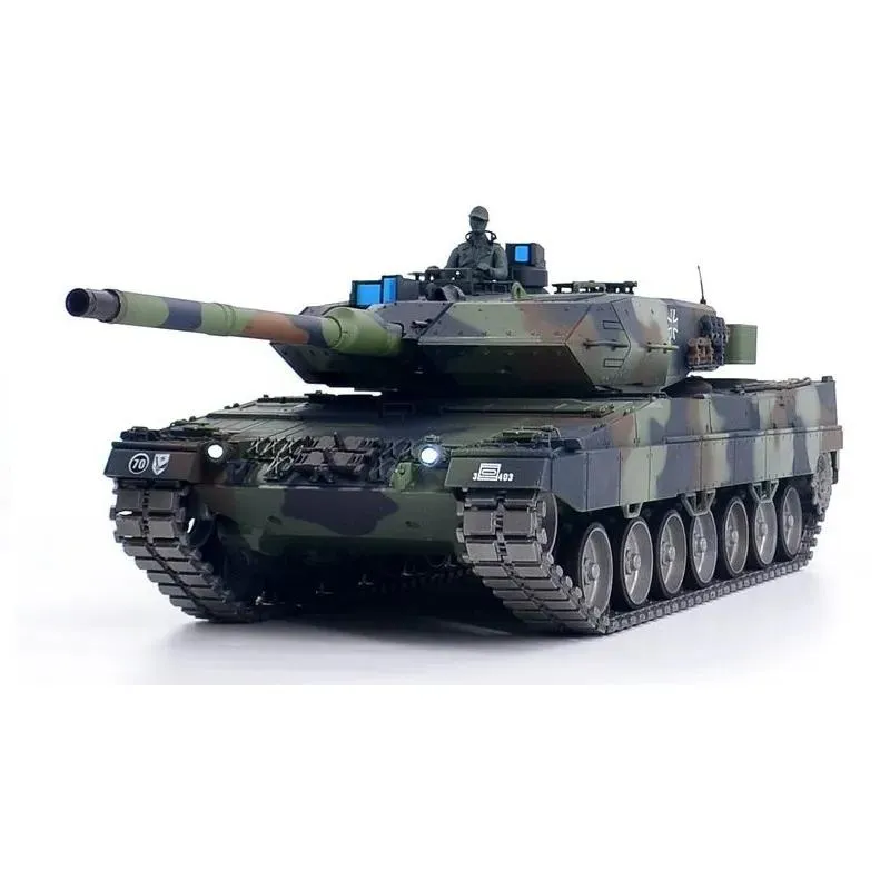 Araba Elektrik RC Araba Heng Uzun 1 16 3889 1 2 4GHz RC Oyuncaklar Alman Leopard 2 A6 Radyo Kontrolü Ana Savaş Tankı Ses Metal Dişli Pist 22