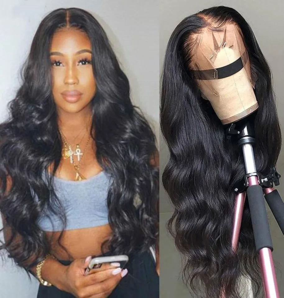 Brazilian Wig Body Wave Lace Front Human Hair Wigs For Women Transparent HD Lace Frontal Wig 150 Density 6X6 Lace Closure Wig2338012