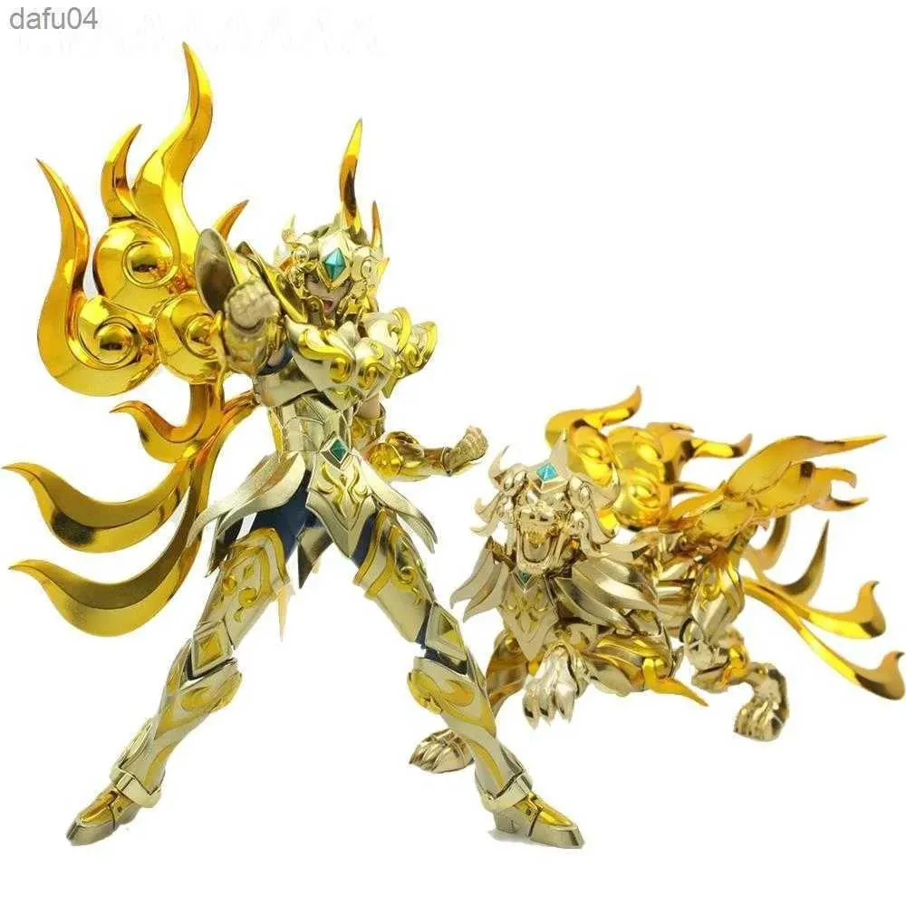 Manga In Stock MC Model Saint Seiya Myth Cloth SOG EX Leo/God Lion Aiolia with Totem Zodiac Knights Action Figure Metal Club Model L2305