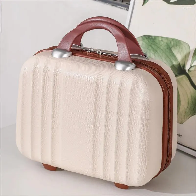 Valigie XZAN custodia cosmetica semplice da 14 pollici valigia da viaggio piccola da donna per bagaglio da imbarco leggero portatile femminile