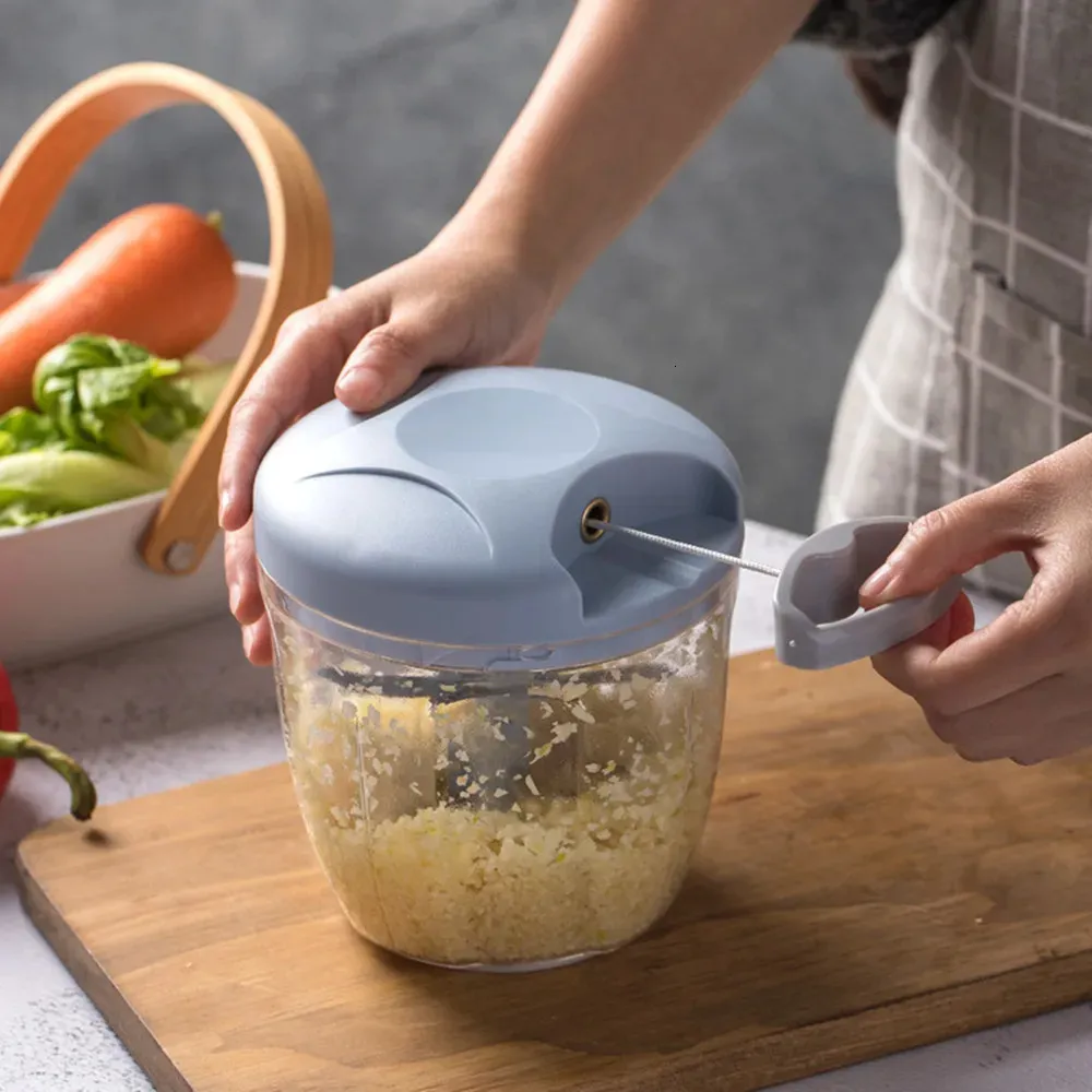 Râpe à ail Chopper manuel hachoir à viande presse à main broyeur alimentaire broyeur de légumes oignon Chili Cutter Masher pour outil de cuisine 240105