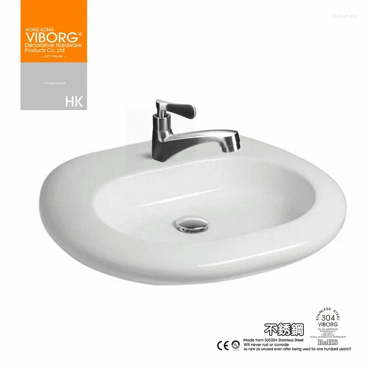 Bathroom Sink Faucets VIBORG Deluxe SUS304 Stainless Steel Casting Lead-free Basin Vessel Tap Cold Water Brushed