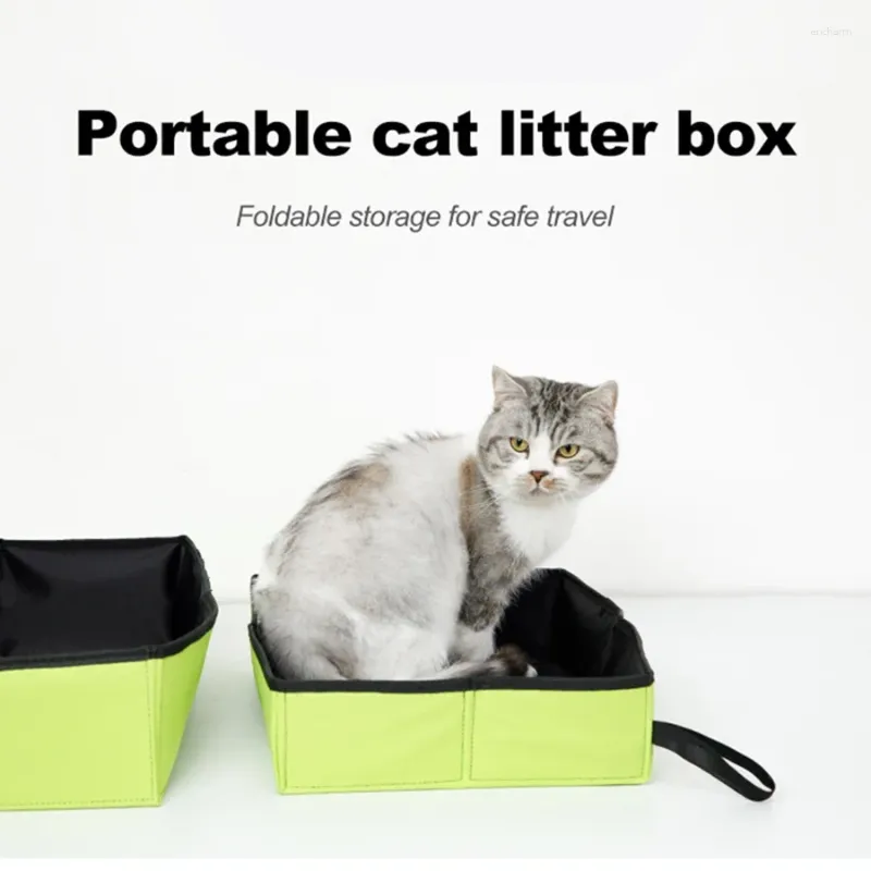 Portable Cat Litter Box Foldable, Waterproof, Spatter-Proof Travel Toilet  for Cats, Washable Reusable Cat Supplies On the Go!