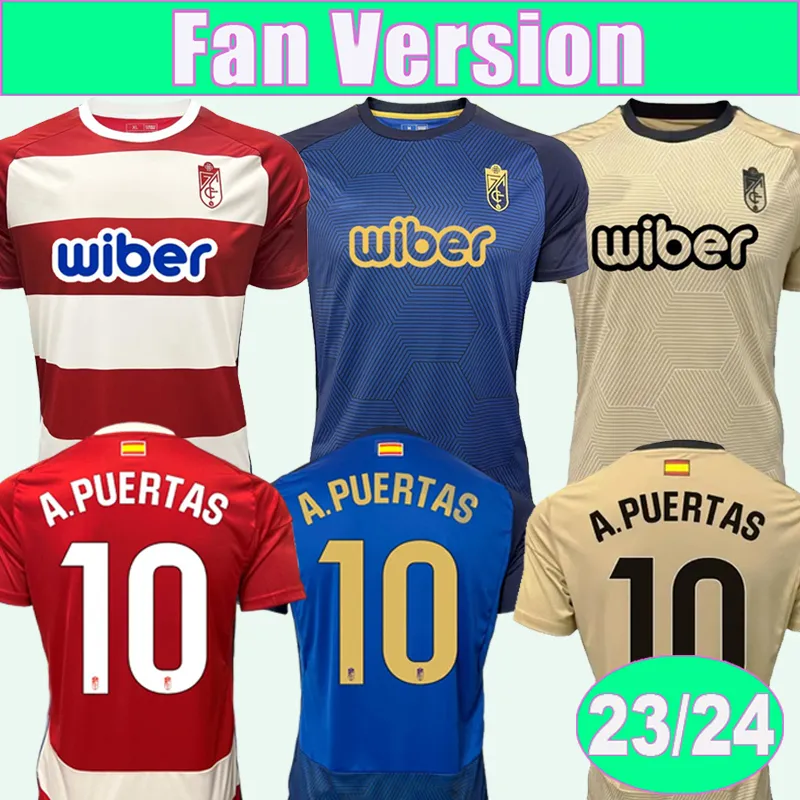 23 24 Granada A.PUERTAS Camisetas de fútbol para hombre CALLEJON UZUNI C. NEVA VICTOR DIAZ BICARD F.DIEDHIOU Local Visitante Tercera camiseta de fútbol Uniformes para adultos