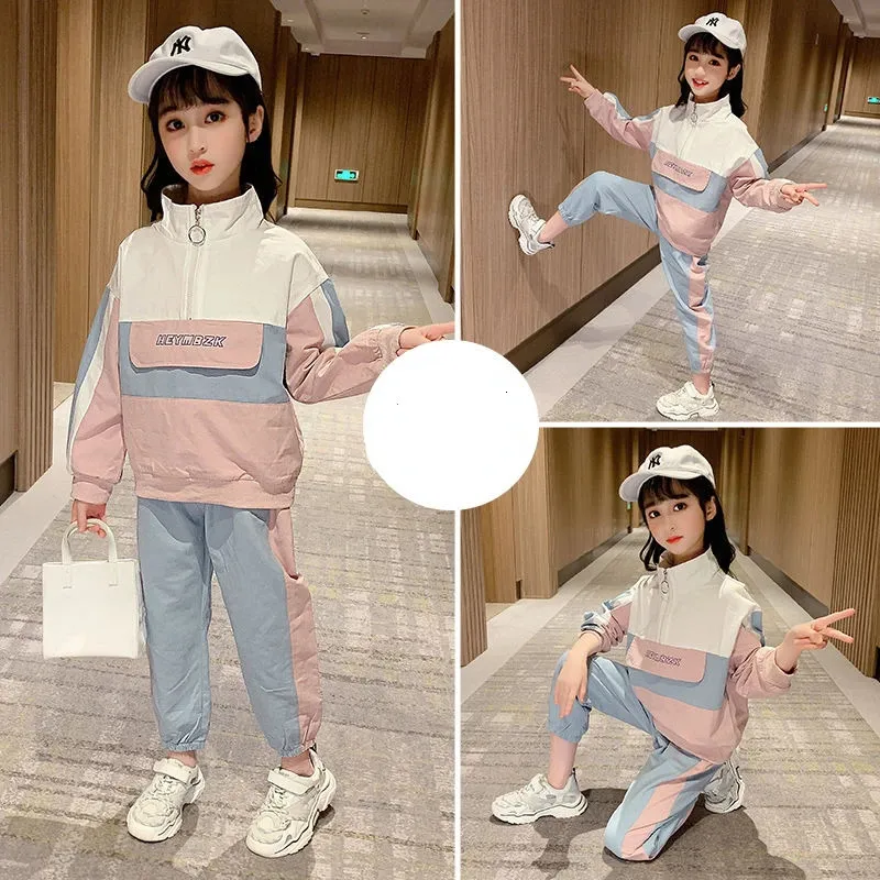 12 Girls Suit 11 Spring Fashion Clothing 10 Girls 9 Baby 8 Fashion Shirt Trousers 2 Piece Set 7 Children's 6 5 4 3 Years Old 240104