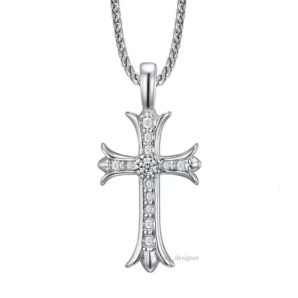 Ожерелье Cro Necklac с подвесками в виде креста с бриллиантами для мужчин и женщин, цепочки для свитера, ожерелье, дизайнерское дизайнерское ожерелье 191 671