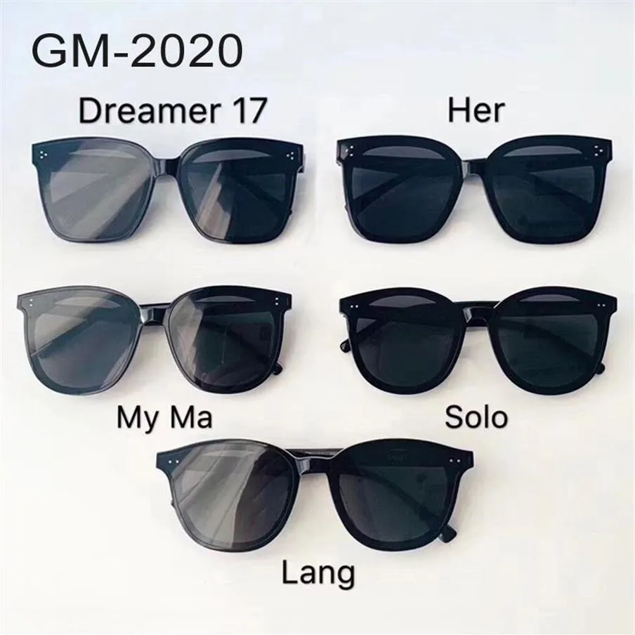 Gafas de sol Corea Marca suave Gafas de sol GM Moda para mujer Gafas de sol redondas Señora clásica Gafas de sol elegantes Hombres Gafas retro Su My287d