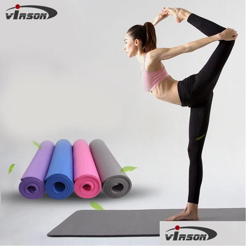 Tappetini Da Yoga 183X61Cm Tappetino Nbr Con Stampa Personalizzata Ecologica Ad Alta Densità Per Principianti Esercizi Di Fitness Pastiglie Da Palestra Insapore Consegna Drop Spo Dhdpa