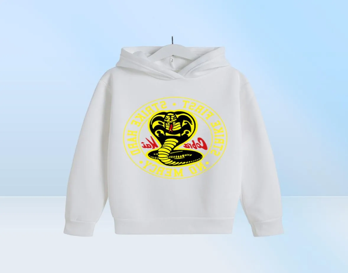 Cobra Kai Hoodies Boy Girl Sweatshirts Harajuku Hooded Cobra Kai Casuare Pullovers Child275J6721354