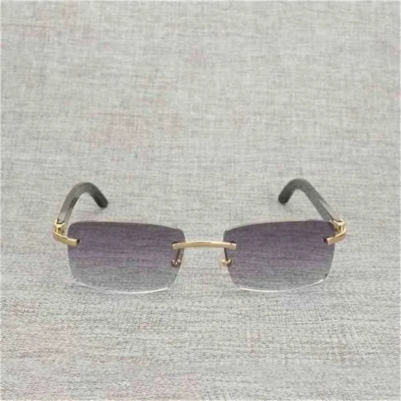 16 % RABATT auf Sonnenbrillen im Vintage-Stil, Naturholz, für Herren, Büffelhorn, randloser Rahmen, Brillen für Damen, für Outdoor-Accessoires, Oculos, quadratische Gafas 012NKajia, Neu