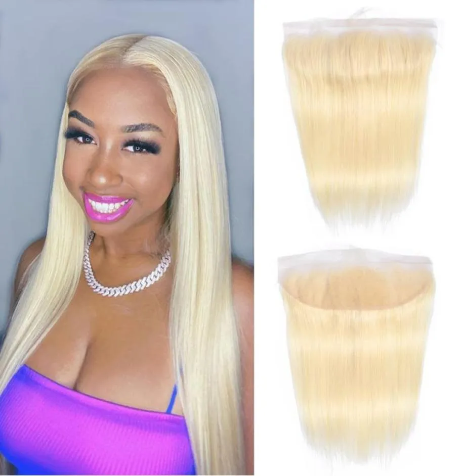 613 blond lace frontal hair100 virgin human hair weaves 13x4 straight weave closure extensions5473245