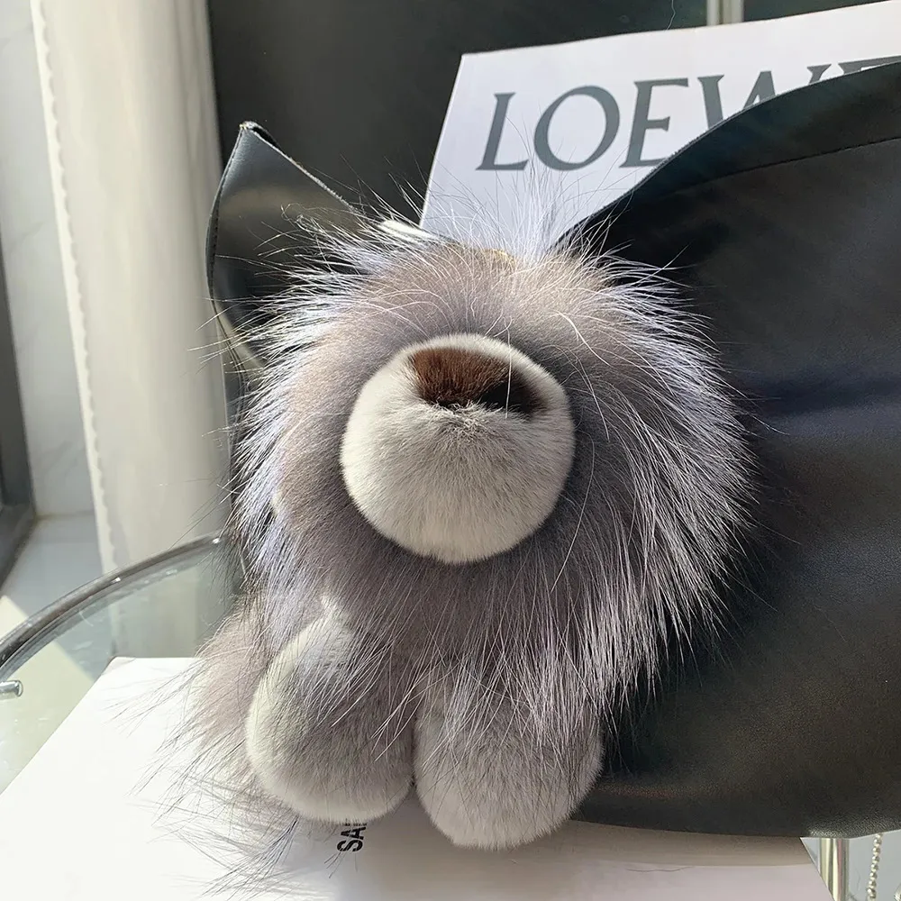 Real rabbit fur keychain best sale