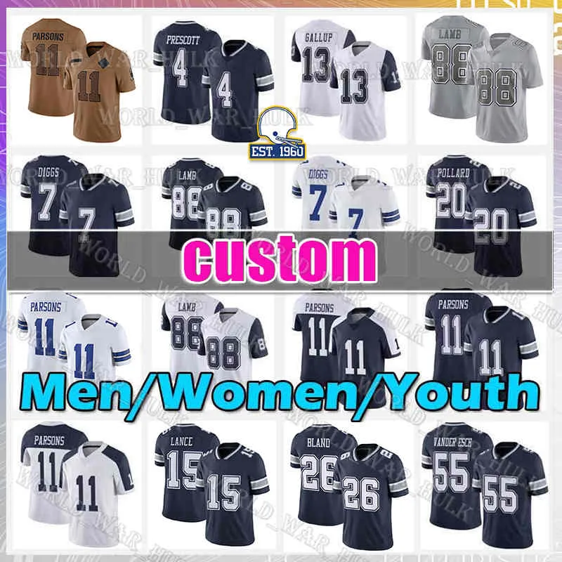 11 Micah Parsons Fußballtrikot 6 Eric Kendricks CeeDee Lamb Trevon Diggs DaRon Bland Dak Prescott Emmitt Smith Trey Lance Roger Staubach Deuce Vaughn Jake Ferguson