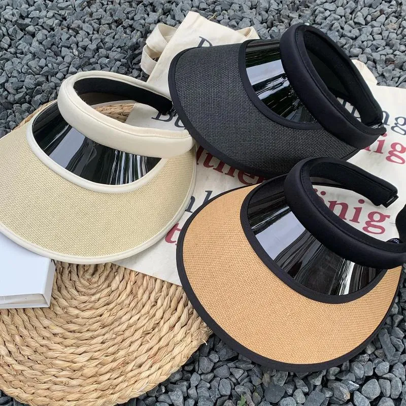 Hats Sunscreen Hat Female Straw Braid Hair Hoop Sun Summer Cute Small Fragrance Korean Fashion