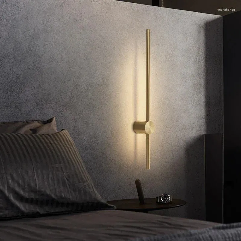 Lampade da parete Biewalk Moderna Rame Oro Lampada di lusso Specchio Frontale Illuminazione decorativa Soggiorno Camera da letto Bagno