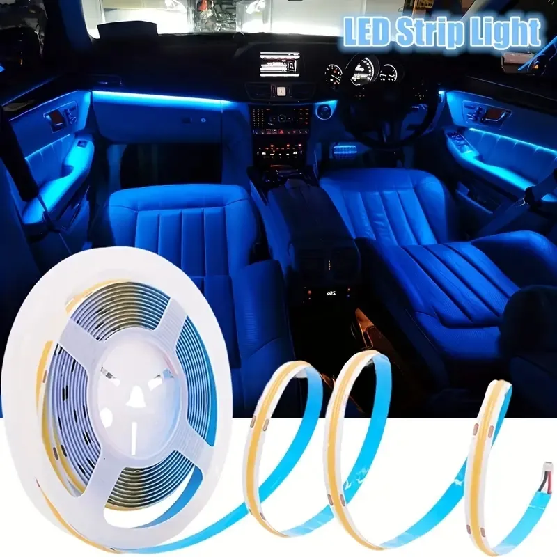 1m/3.28ft cob coob cool ware Ware White Led Light Strip Carインテリアベッドルームデコレーション照明ストリップ