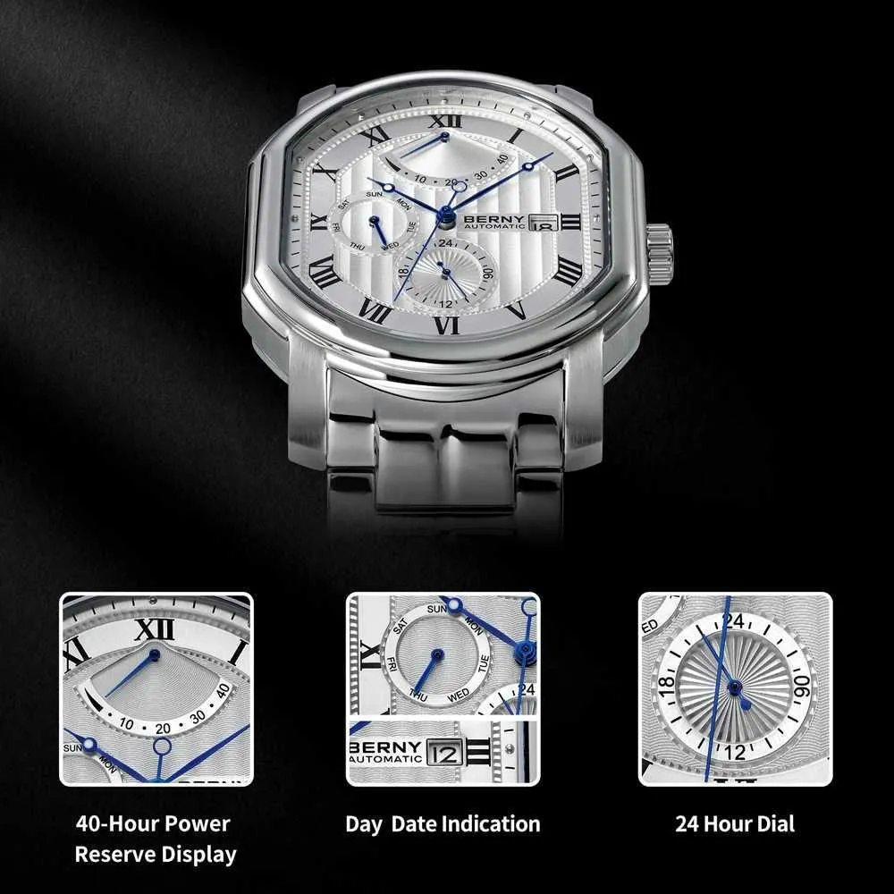 Other Watches Men Mechanical Watch Miyota 9110 Movt Automatic