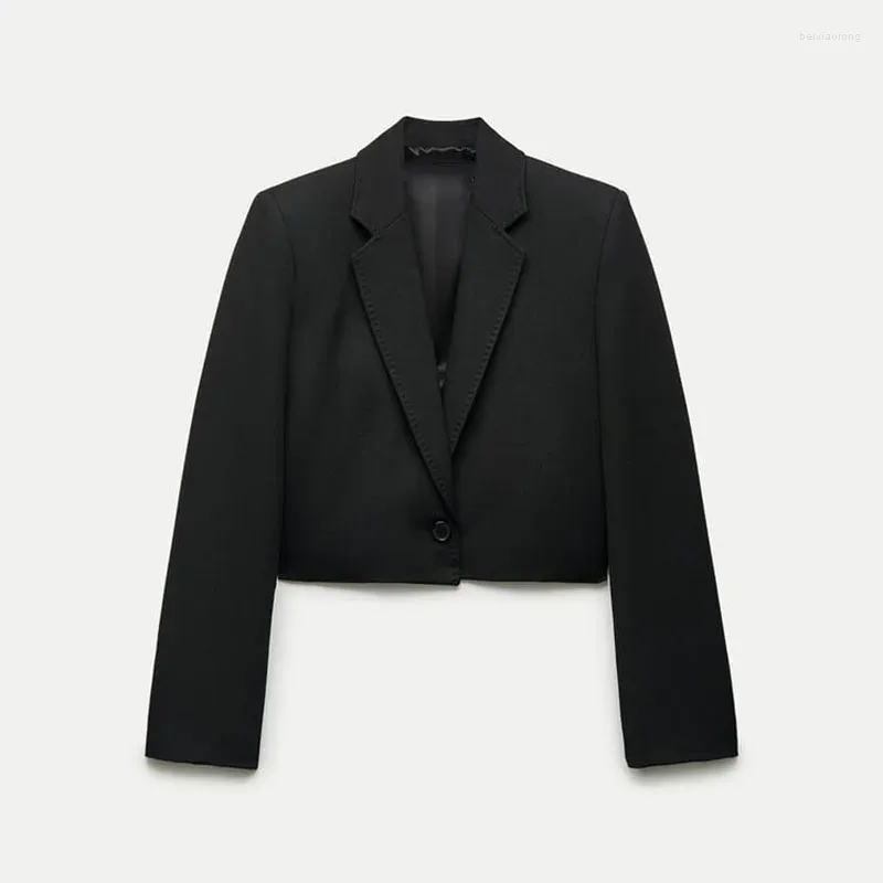 Женские куртки, однотонные, с лацканами, наплечники, короткая куртка, черный винтажный темперамент, верхняя уличная повседневная модная женская куртка