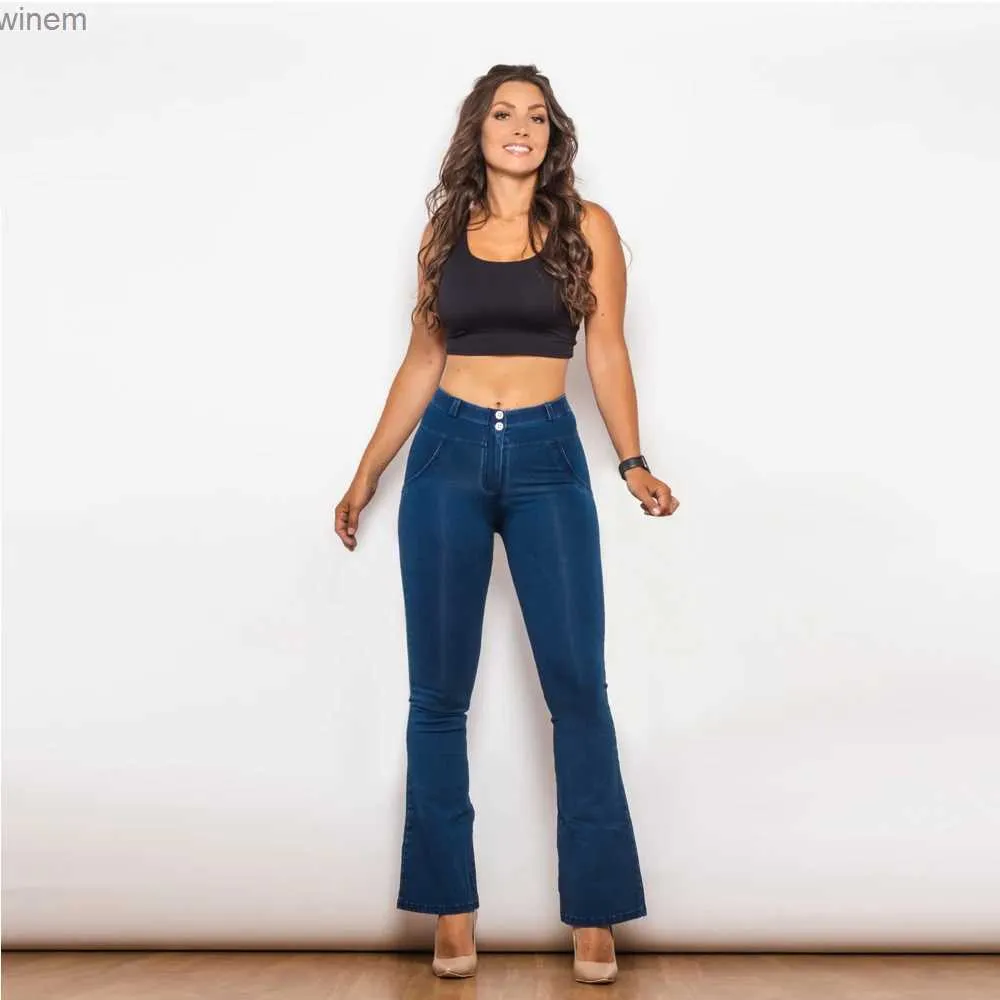 Shascullfites Dark Blue Jeans For Women Bum Lift Fitness Jeans Slim Fit  Jeggings
