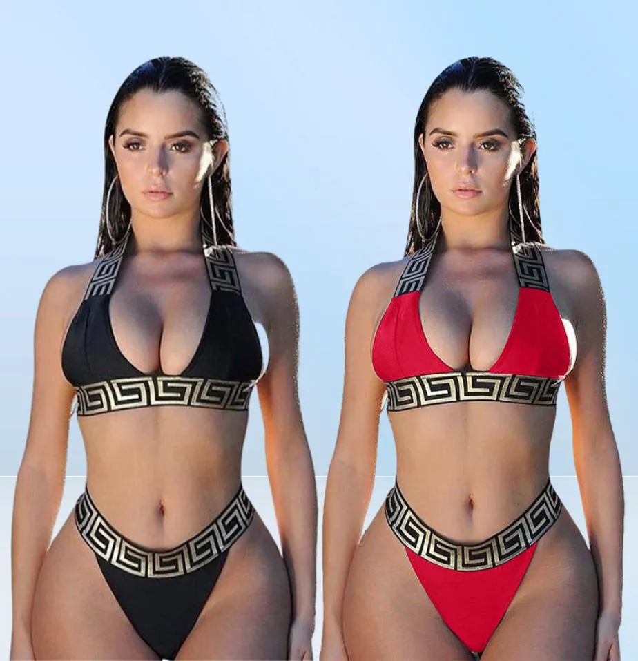 Designers Luxo Swimwear Bandage Swimsuit Sexy Bikini Set Mulheres Crop Top Biquinis Mujer Separado Fundido Natação Terno Biquini 220221907731