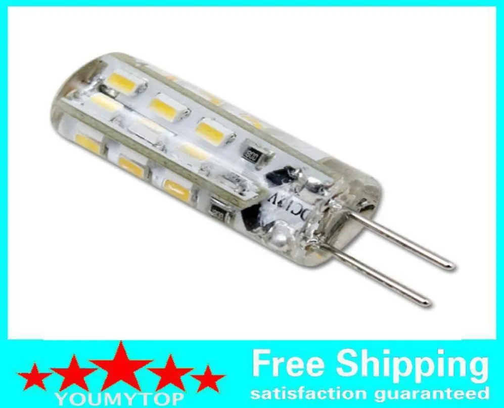 Alta qualidade regulável g4 led 12v 24 leds 3014 chip lâmpada de silício dc12v cristal milho luz 3w iluminação lâmpada 30pcslot5133197