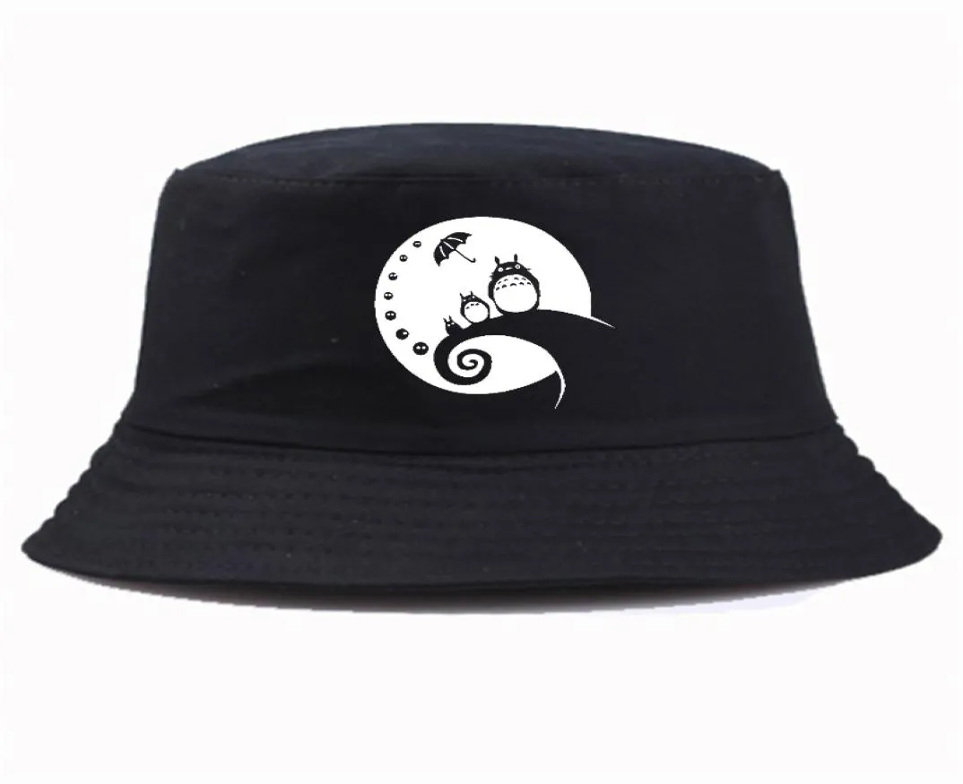 Totoro Ghibli Harajuku Kawaii Kova Hat Yaz Gündelik Marka Unisex Balıkçı Hat7864221