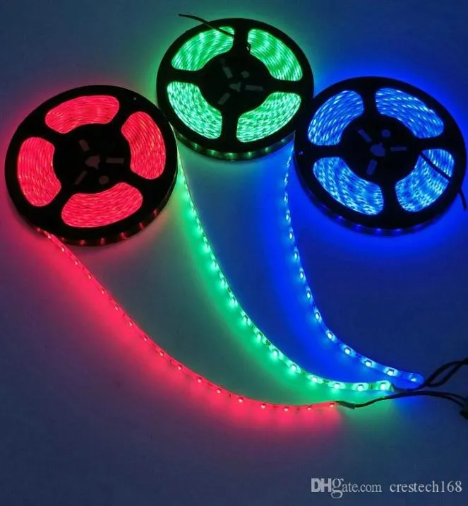 5M Roll Decoration Light Strip SMD5050 3528 5630 IP65 IP68 IP20 LED -remsor Lätt varm rent vit röd grön RGB flexibel strip1243814