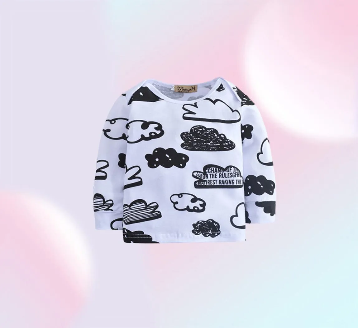 Baby Boy Clothes Set Autumn Style Newborn Infant Cartoon Cloud Top Pants Hat New Born Baby Boys Girls Outfits Kids Clothes Suit C06615819