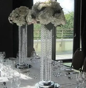 Decoração não as flores, incluindo) peça central de casamento de cristal acrílico / 55cm de altura / suporte de flor / decoração de mesa / suprimento de casamento