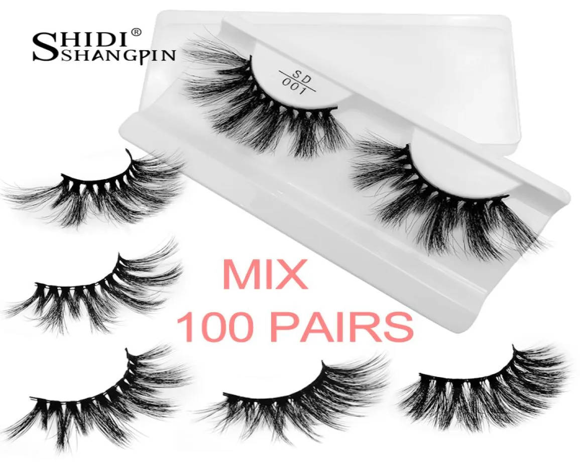 wholesale bulk 25mm mink lashes 20/30/40/50/100 pairs soft long false eyelashes natural y fake eyelash extension eye makeup8329192