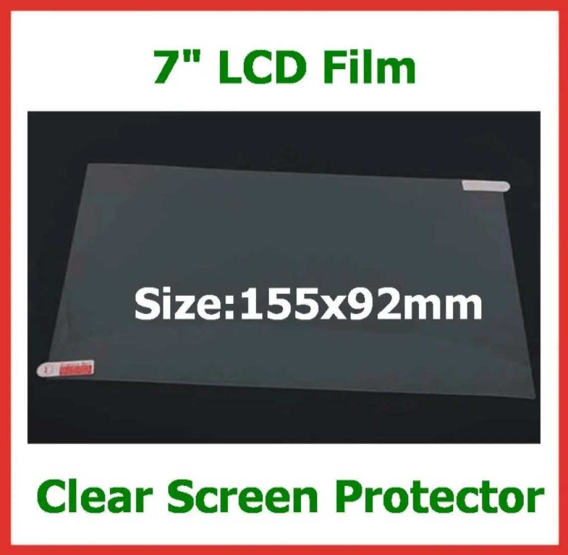 100st Universal 7 tum LCD -skärmskyddsvakt Film inte fullskärmstorlek 155x92mm för GPS -surfplatta PC -kamera1862721